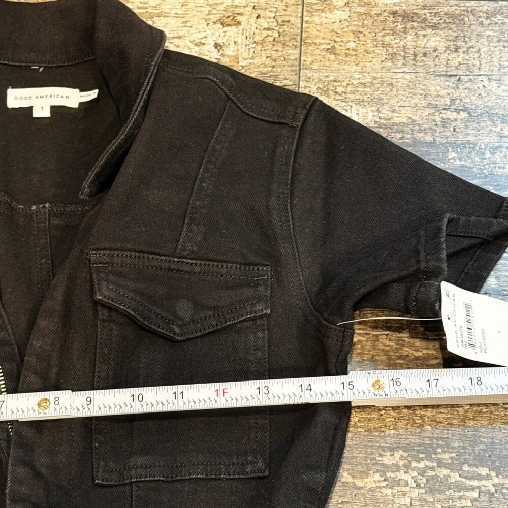 Good American Jumpsuit Fit For Success Bootcut Denim Black Small Comfy Gorpcore - Picture 4 of 14
